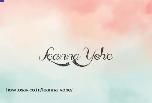 Leanna Yohe