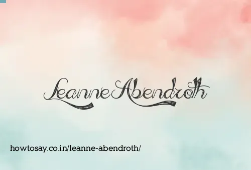 Leanne Abendroth
