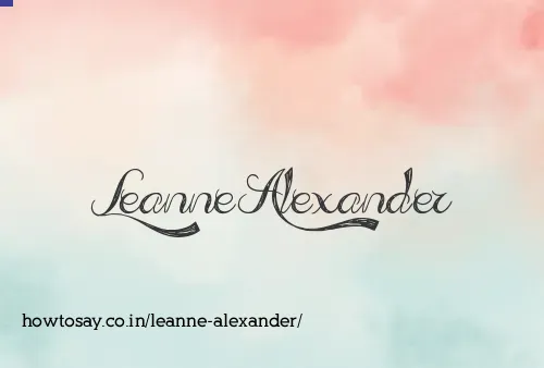 Leanne Alexander