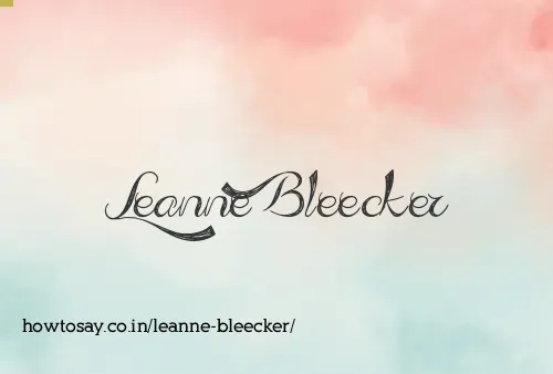Leanne Bleecker