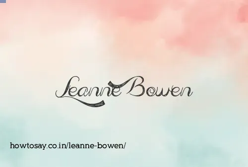 Leanne Bowen
