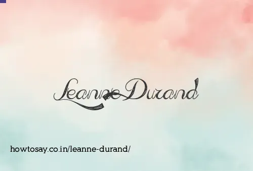 Leanne Durand