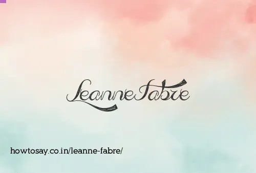 Leanne Fabre
