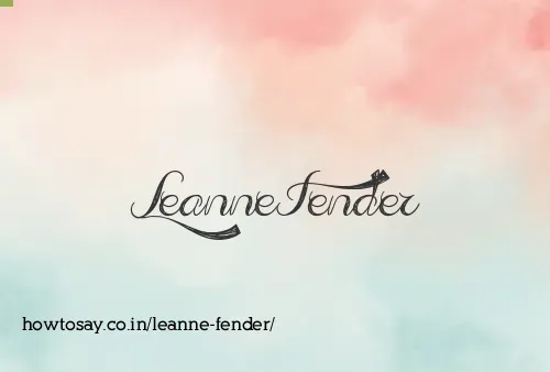 Leanne Fender