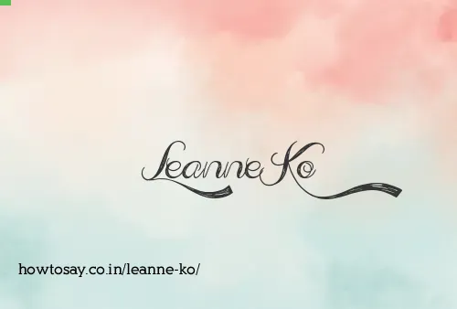 Leanne Ko