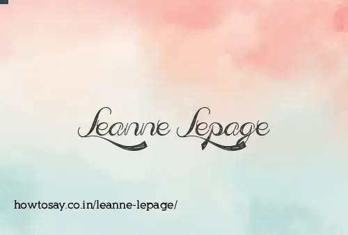 Leanne Lepage