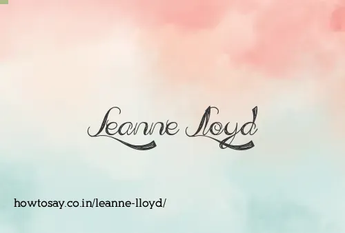 Leanne Lloyd