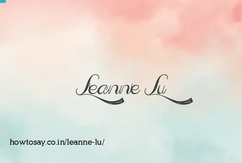 Leanne Lu
