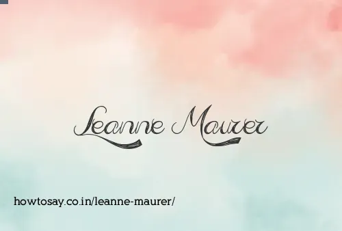 Leanne Maurer