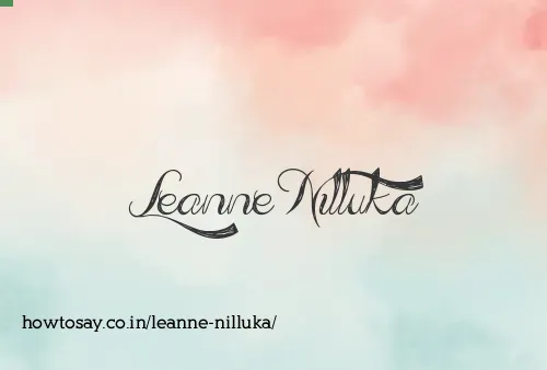 Leanne Nilluka