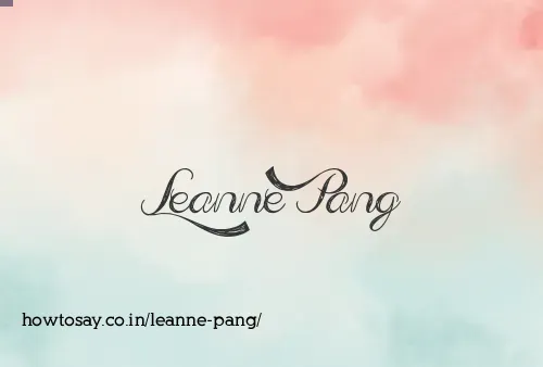 Leanne Pang