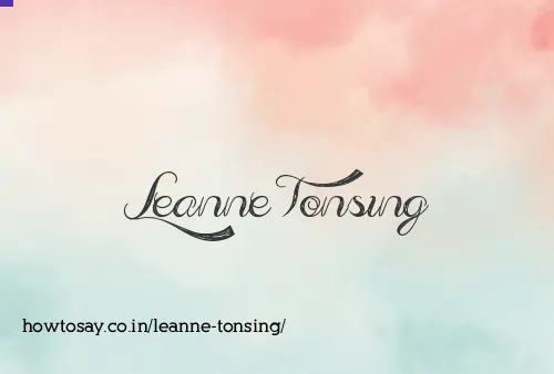 Leanne Tonsing