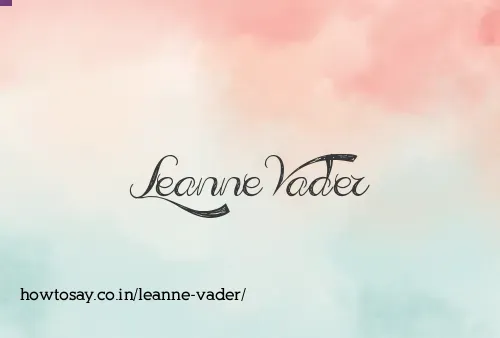 Leanne Vader