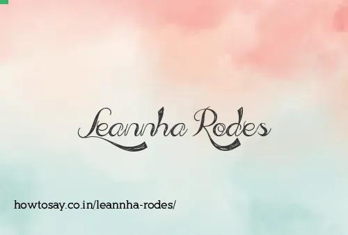 Leannha Rodes
