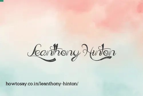 Leanthony Hinton
