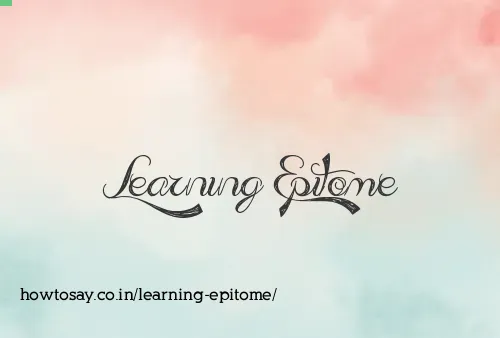 Learning Epitome