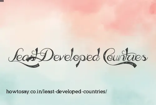 Least Developed Countries