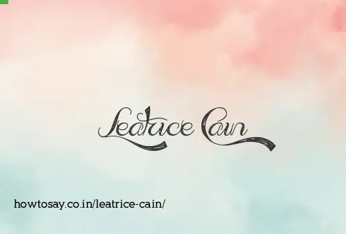 Leatrice Cain