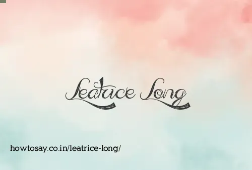 Leatrice Long