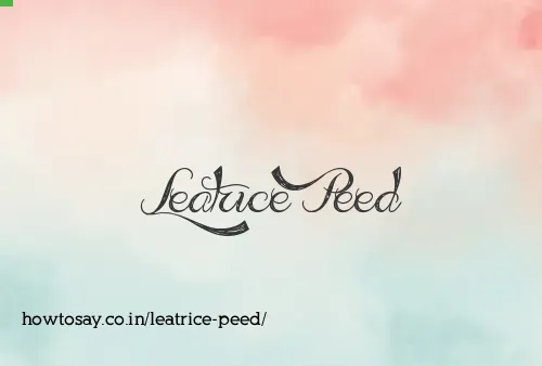 Leatrice Peed