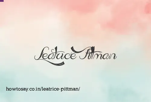 Leatrice Pittman