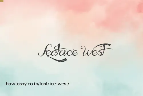 Leatrice West
