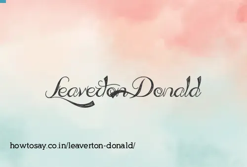 Leaverton Donald