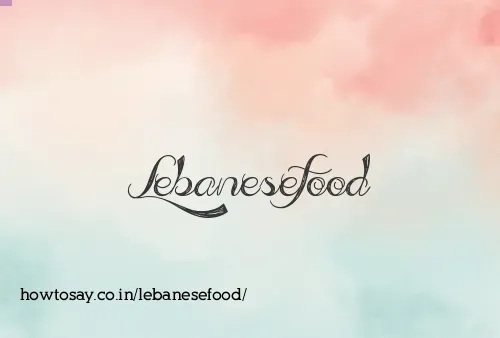 Lebanesefood
