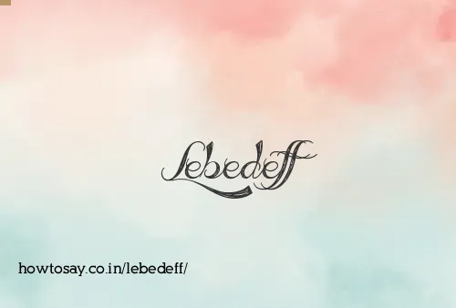 Lebedeff