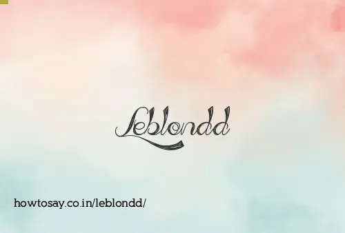 Leblondd