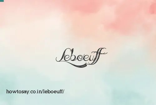 Leboeuff
