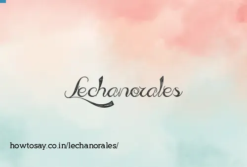 Lechanorales
