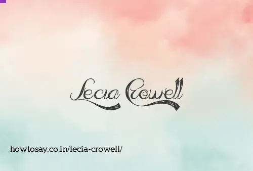 Lecia Crowell