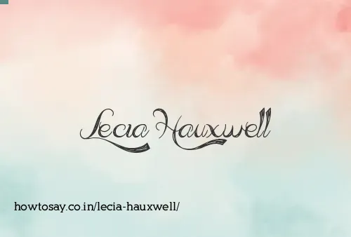 Lecia Hauxwell