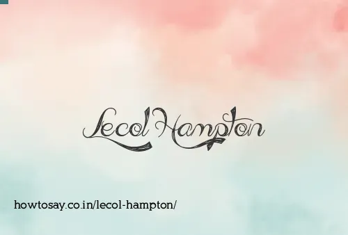 Lecol Hampton