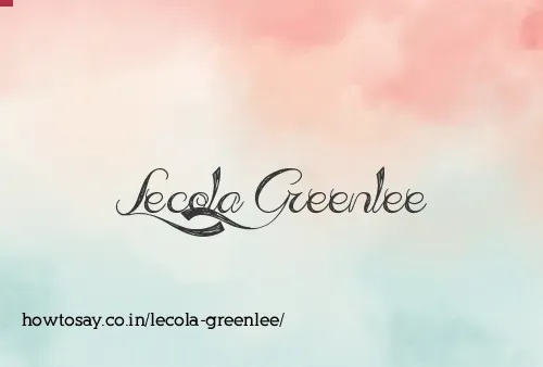 Lecola Greenlee