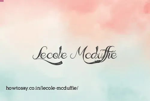 Lecole Mcduffie