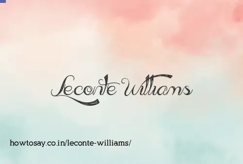 Leconte Williams