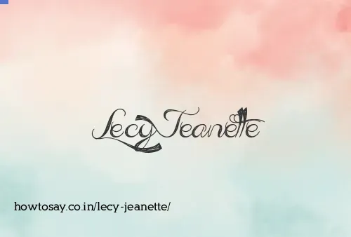 Lecy Jeanette