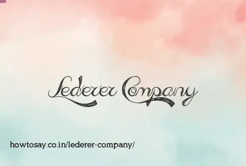 Lederer Company