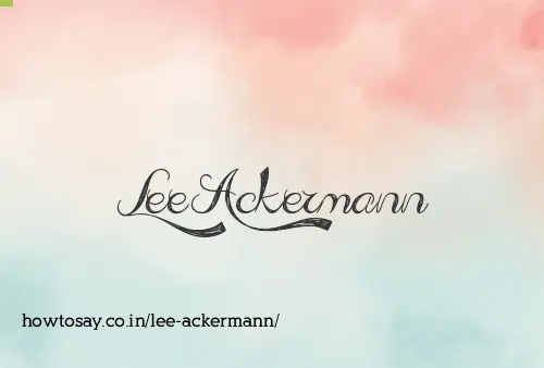 Lee Ackermann