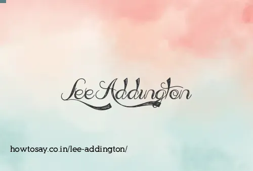 Lee Addington