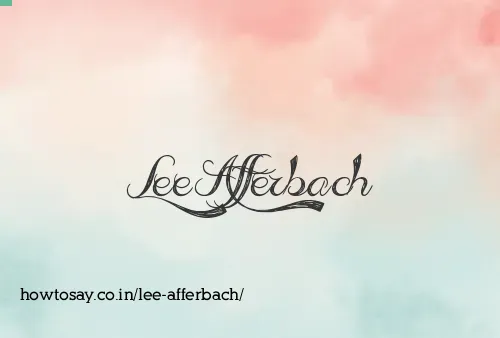Lee Afferbach