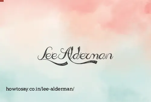 Lee Alderman