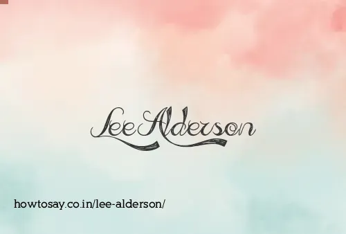 Lee Alderson