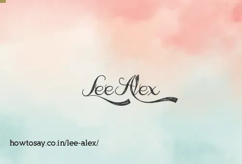 Lee Alex