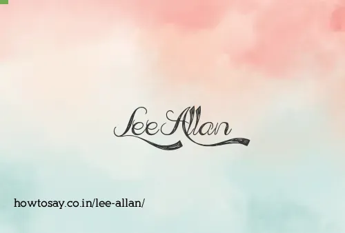 Lee Allan