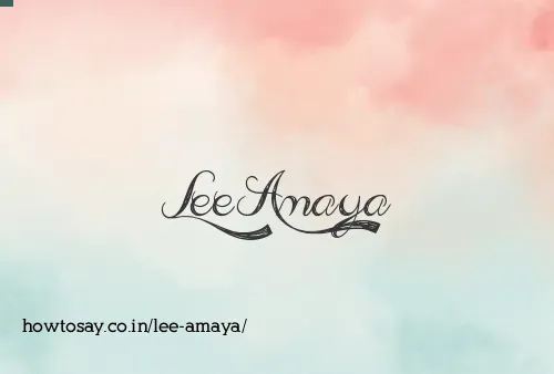 Lee Amaya