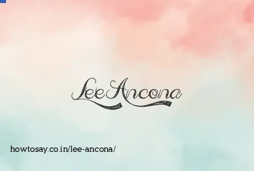 Lee Ancona
