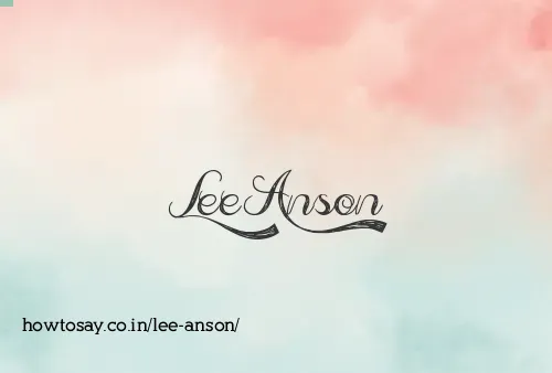 Lee Anson